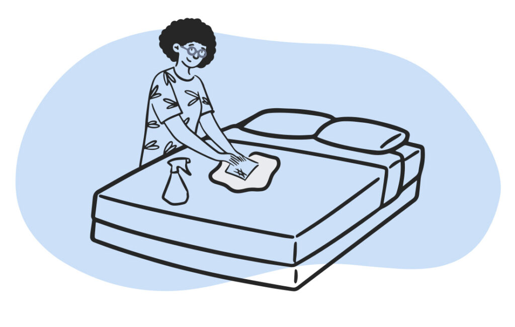 clean bed clipart