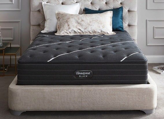 queen simmons beautyrest silver kenosha place iii plush pillow top mattress
